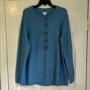 J Jill blue Women's Sweater large nwt